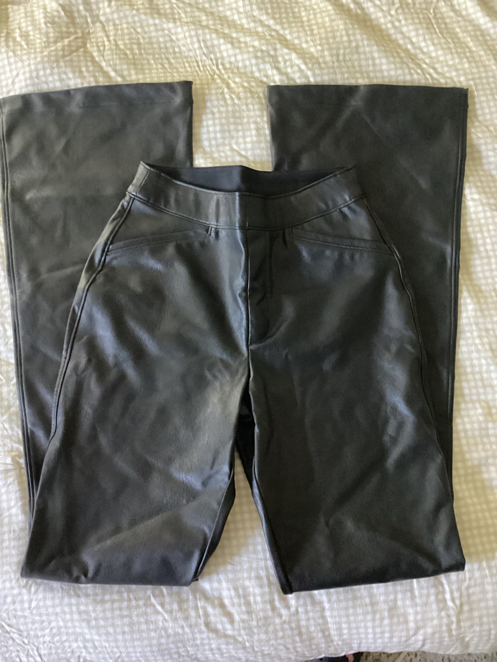 SPANX Faux Leather Pants in Black